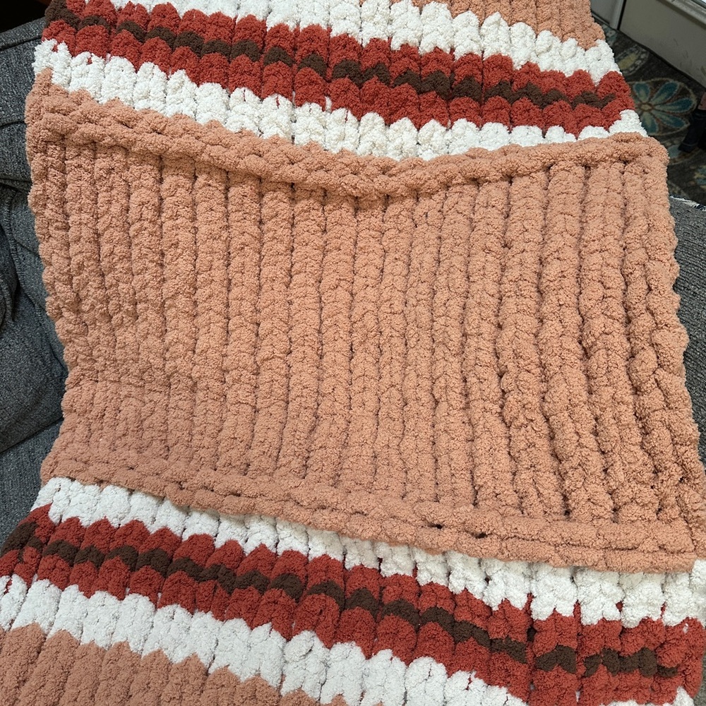 Striped Knit Blanket